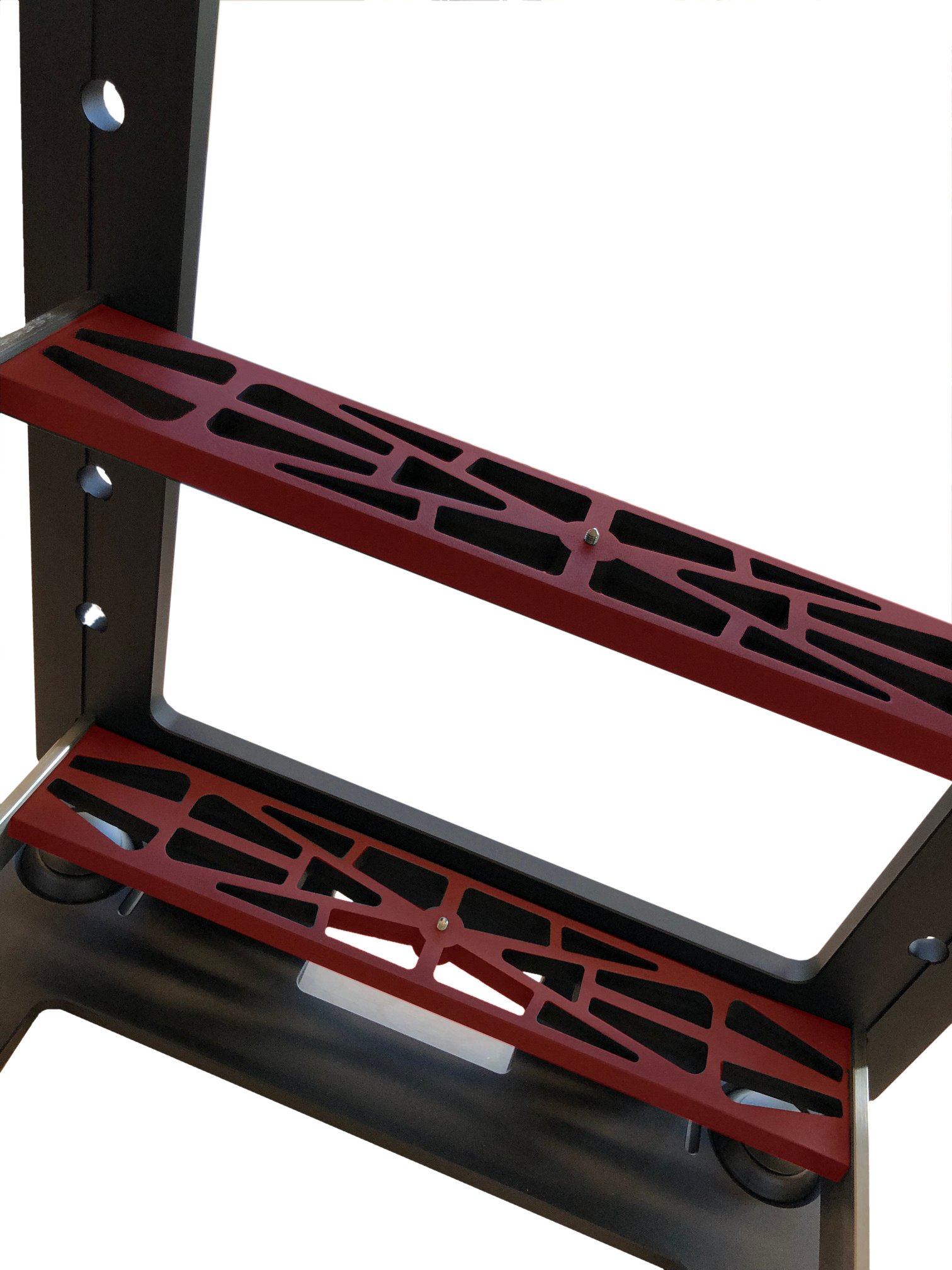 Red supporting beams shown within the KEO development assembly